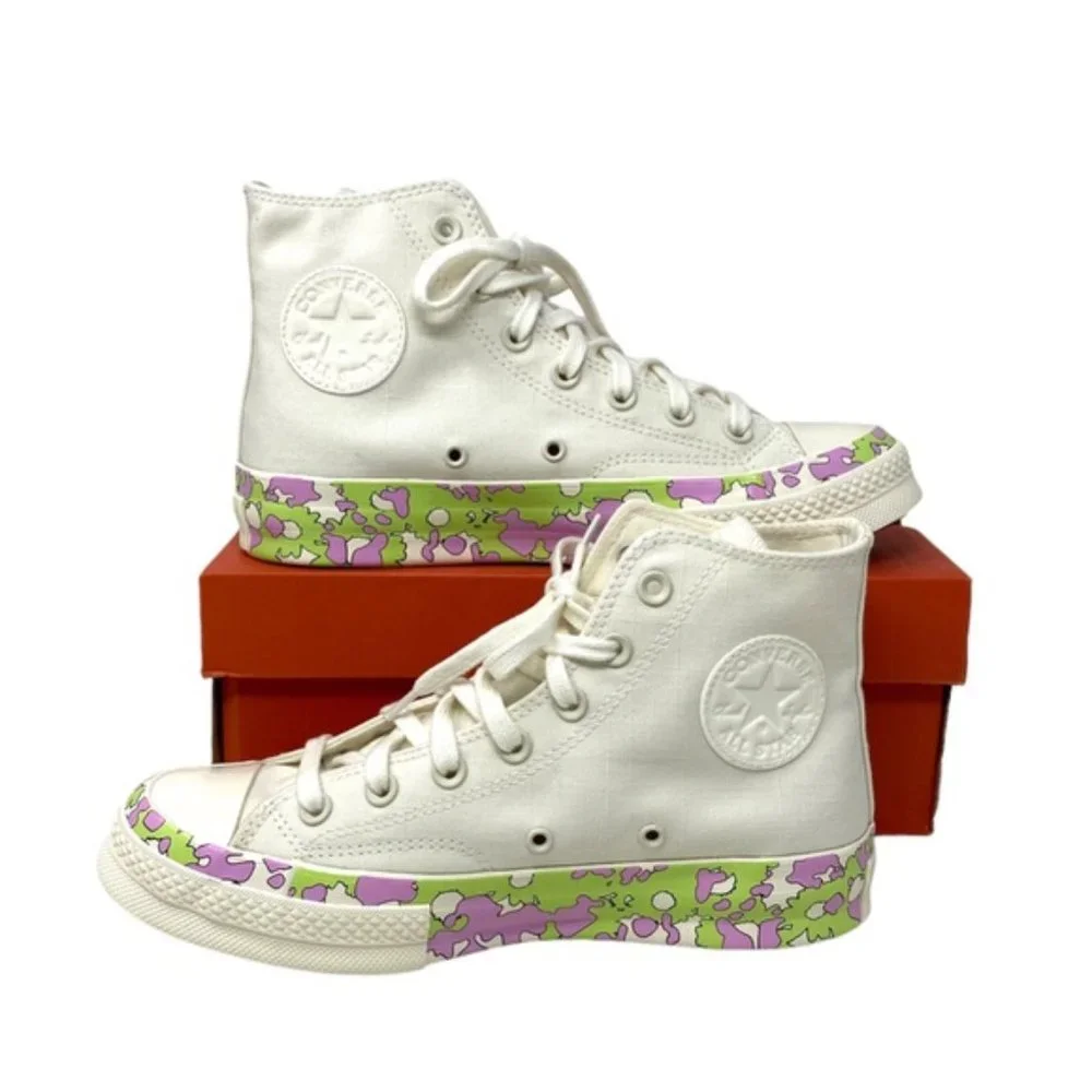 💖MEGA SALE💖Converse CHUCK 70 All Star Crafted Florals Egret Women A01187C